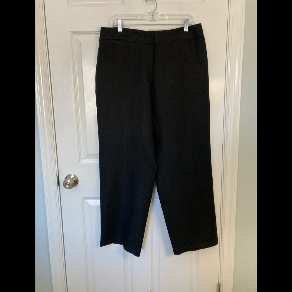 Eileen Fisher washed linen twill luxe trouser NWT